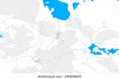 Rich detailed vector area map of Morón, Ciego de Ávila, Cuba. Map template for home decor.