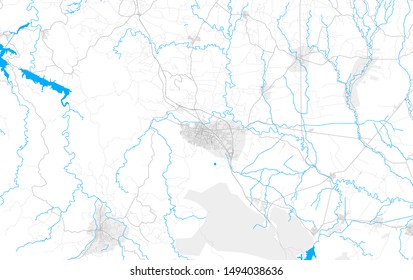 Rich detailed vector area map of La Vega, La Vega, Dominican Republic. Map template for home decor.