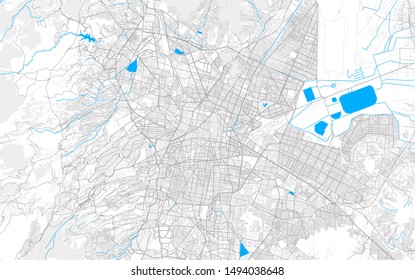 Rich detailed vector area map of Mexico City, Mexico City, Mexico. Map template for home decor.