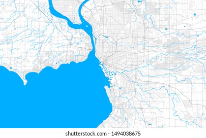 Rich detailed vector area map of Buffalo, New York, U.S.A.. Map template for home decor.