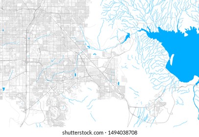Rich detailed vector area map of Henderson, Nevada, U.S.A.. Map template for home decor.