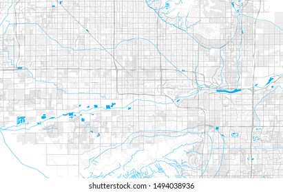 Rich detailed vector area map of Phoenix, Arizona, U.S.A.. Map template for home decor.