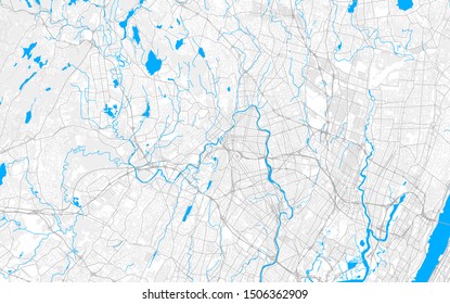 Rich detailed vector area map of Paterson, New Jersey, USA. Map template for home decor.
