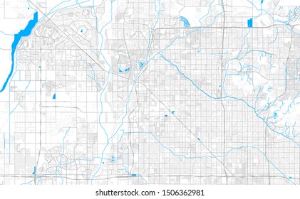 Rich detailed vector area map of Peoria, Arizona, USA. Map template for home decor.