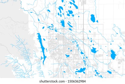 Rich detailed vector area map of Fort Collins, Colorado, USA. Map template for home decor.