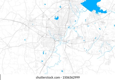 Rich detailed vector area map of Jackson, Mississippi, USA. Map template for home decor.