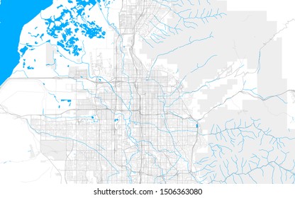 Rich detailed vector area map of Salt Lake City, Utah, USA. Map template for home decor.