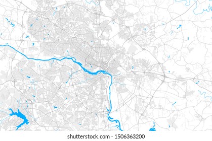 Rich detailed vector area map of Richmond, Virginia, U.S.A.. Map template for home decor.