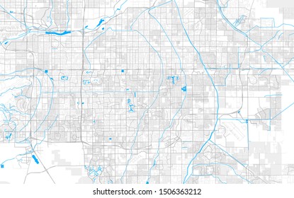 Rich detailed vector area map of Gilbert, Arizona, U.S.A.. Map template for home decor.