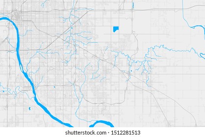 Rich detailed vector area map of Broken Arrow, Oklahoma, USA. Map template for home decor.
