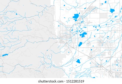 Rich Detailed Vector Area Map Of Boulder, Colorado, USA. Map Template For Home Decor.