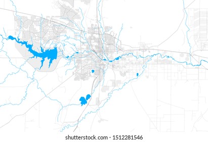 Rich Detailed Vector Area Map Of Pueblo, Colorado, USA. Map Template For Home Decor.