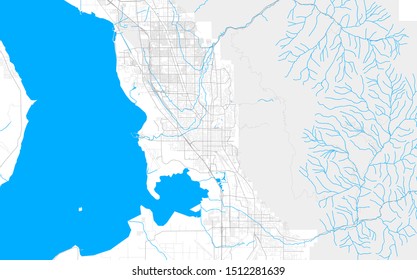 Rich detailed vector area map of Provo, Utah, USA. Map template for home decor.