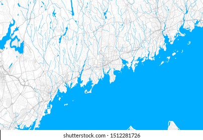 Rich detailed vector area map of Stamford, Connecticut, USA. Map template for home decor.