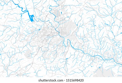 Rich detailed vector area map of Reading, Pennsylvania, USA. Map template for home decor.