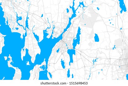 Rich detailed vector area map of Fall River, Massachusetts, USA. Map template for home decor.