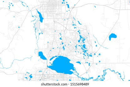 Rich detailed vector area map of Deltona, Florida, USA. Map template for home decor.