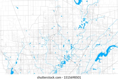 Rich detailed vector area map of Carmel, Indiana, USA. Map template for home decor.