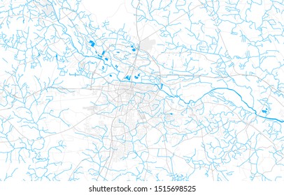 Rich detailed vector area map of Greenville, North Carolina, USA. Map template for home decor.