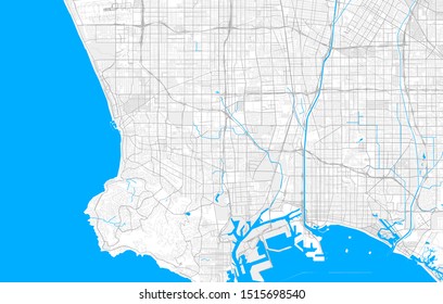 Rich detailed vector area map of Carson, California, USA. Map template for home decor.