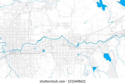 Rich detailed vector area map of Spokane Valley, Washington, USA. Map template for home decor.