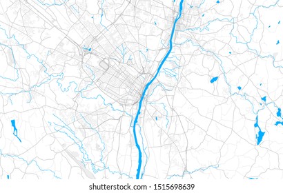 Rich detailed vector area map of Albany, New York, USA. Map template for home decor.