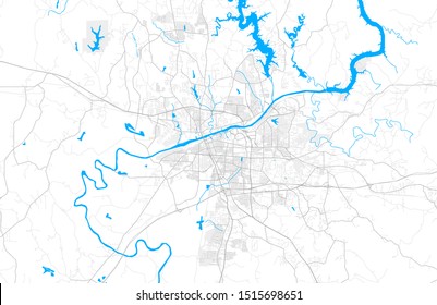 Rich detailed vector area map of Tuscaloosa, Alabama, USA. Map template for home decor.