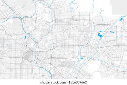 Rich detailed vector area map of Alhambra, California, USA. Map template for home decor.
