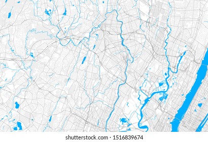 Rich detailed vector area map of Clifton, New Jersey, USA. Map template for home decor.