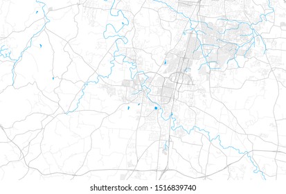 Rich detailed vector area map of Franklin, Tennessee, USA. Map template for home decor.