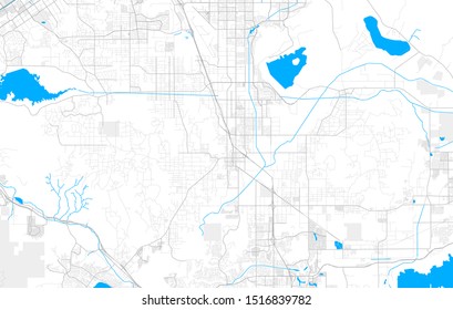 Rich detailed vector area map of Perris, California, USA. Map template for home decor.