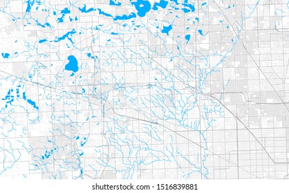 Rich detailed vector area map of Farmington Hills, Michigan, USA. Map template for home decor.