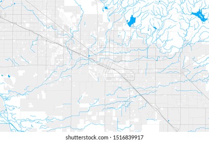 Rich detailed vector area map of Merced, California, USA. Map template for home decor.