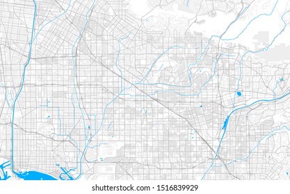 Rich detailed vector area map of Buena Park, California, USA. Map template for home decor.