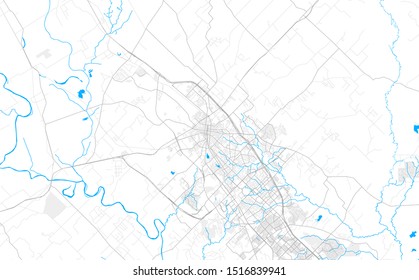 Rich detailed vector area map of Bryan, Texas, USA. Map template for home decor.