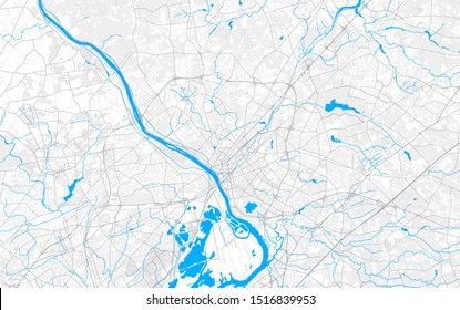 Rich detailed vector area map of Trenton, New Jersey, USA. Map template for home decor.