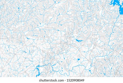 Rich detailed vector area map of Alpharetta, Georgia, USA. Map template for home decor.