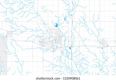 Rich detailed vector area map of Ames, Iowa, USA. Map template for home decor.