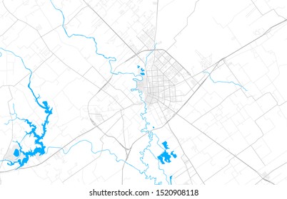 Rich detailed vector area map of Victoria, Texas, USA. Map template for home decor.