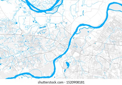 Rich detailed vector area map of St. Charles, Missouri, USA. Map template for home decor.