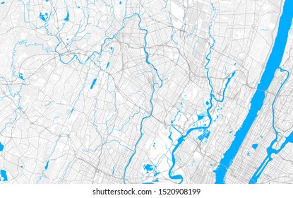 Rich detailed vector area map of Passaic, New Jersey, USA. Map template for home decor.