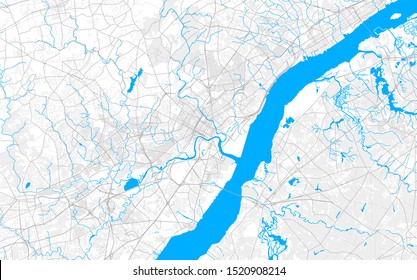 Rich detailed vector area map of Wilmington, Delaware, USA. Map template for home decor.