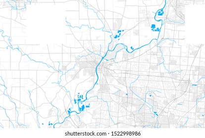 Rich detailed vector area map of Hamilton, Ohio, USA. Map template for home decor.