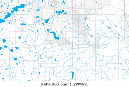 Rich detailed vector area map of Lakeville, Minnesota, USA. Map template for home decor.