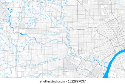 Rich detailed vector area map of Dearborn Heights, Michigan, USA. Map template for home decor.