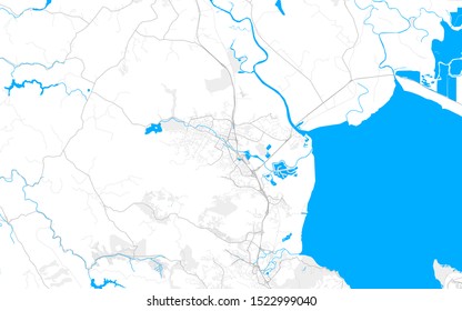 Rich detailed vector area map of Novato, California, USA. Map template for home decor.