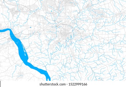 Rich detailed vector area map of Lancaster, Pennsylvania, USA. Map template for home decor.