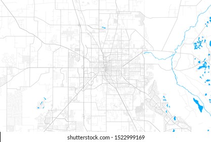 Rich detailed vector area map of Ocala, Florida, USA. Map template for home decor.