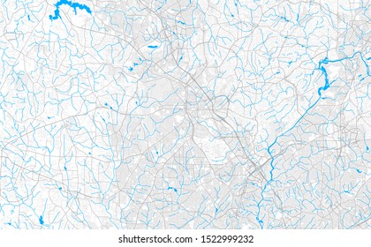 Rich detailed vector area map of Marietta, Georgia, USA. Map template for home decor.