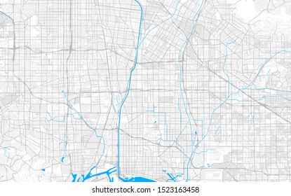 Rich detailed vector area map of Paramount, California, USA. Map template for home decor.